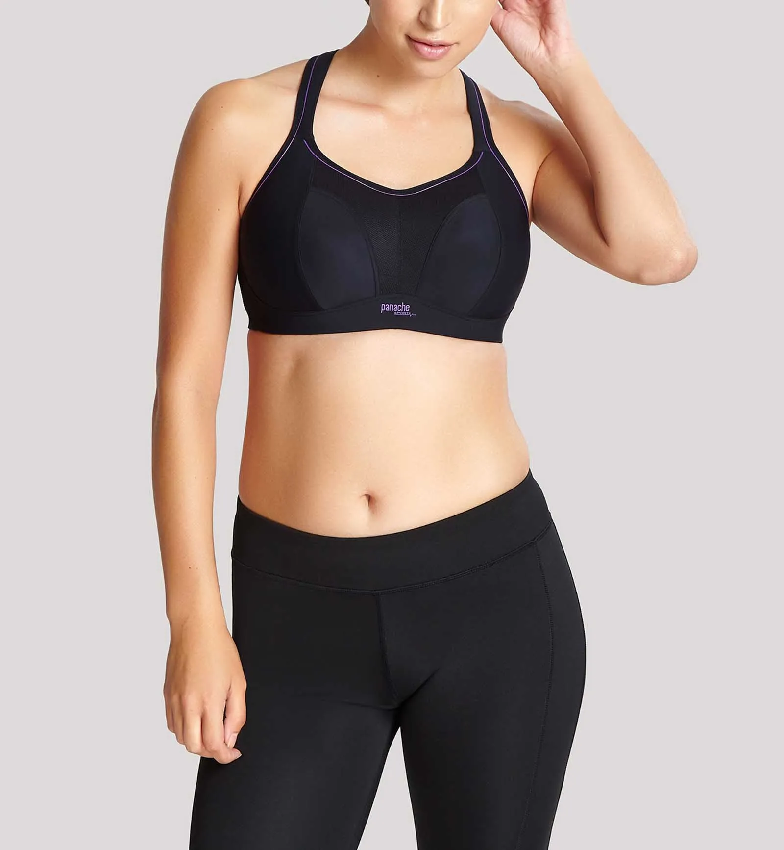 Panache Boundless Racerback Non-Wire Sports Bra (7341) - Black