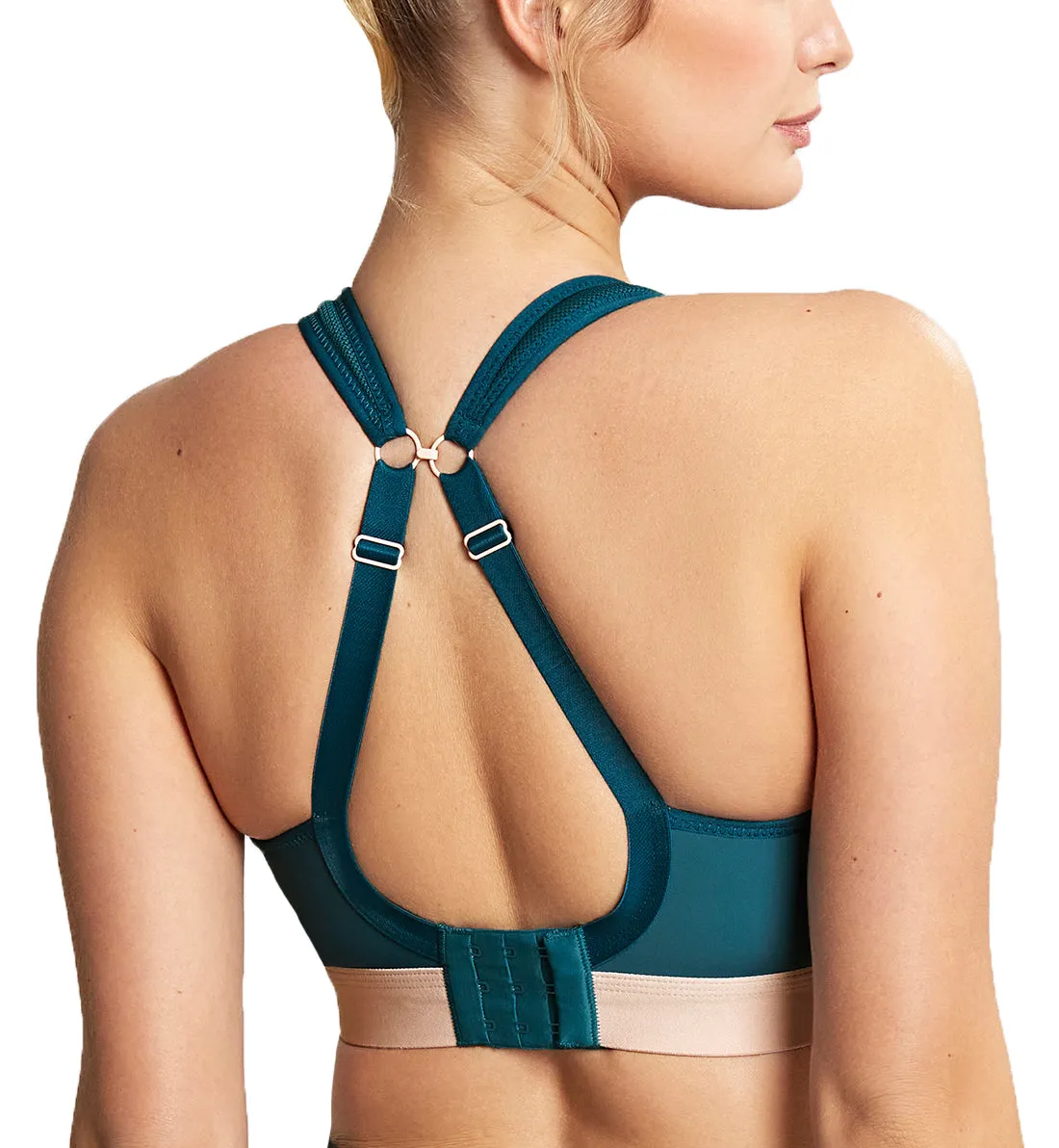 Panache Boundless Racerback Non-Wire Sports Bra (7341) - Teal/Pink