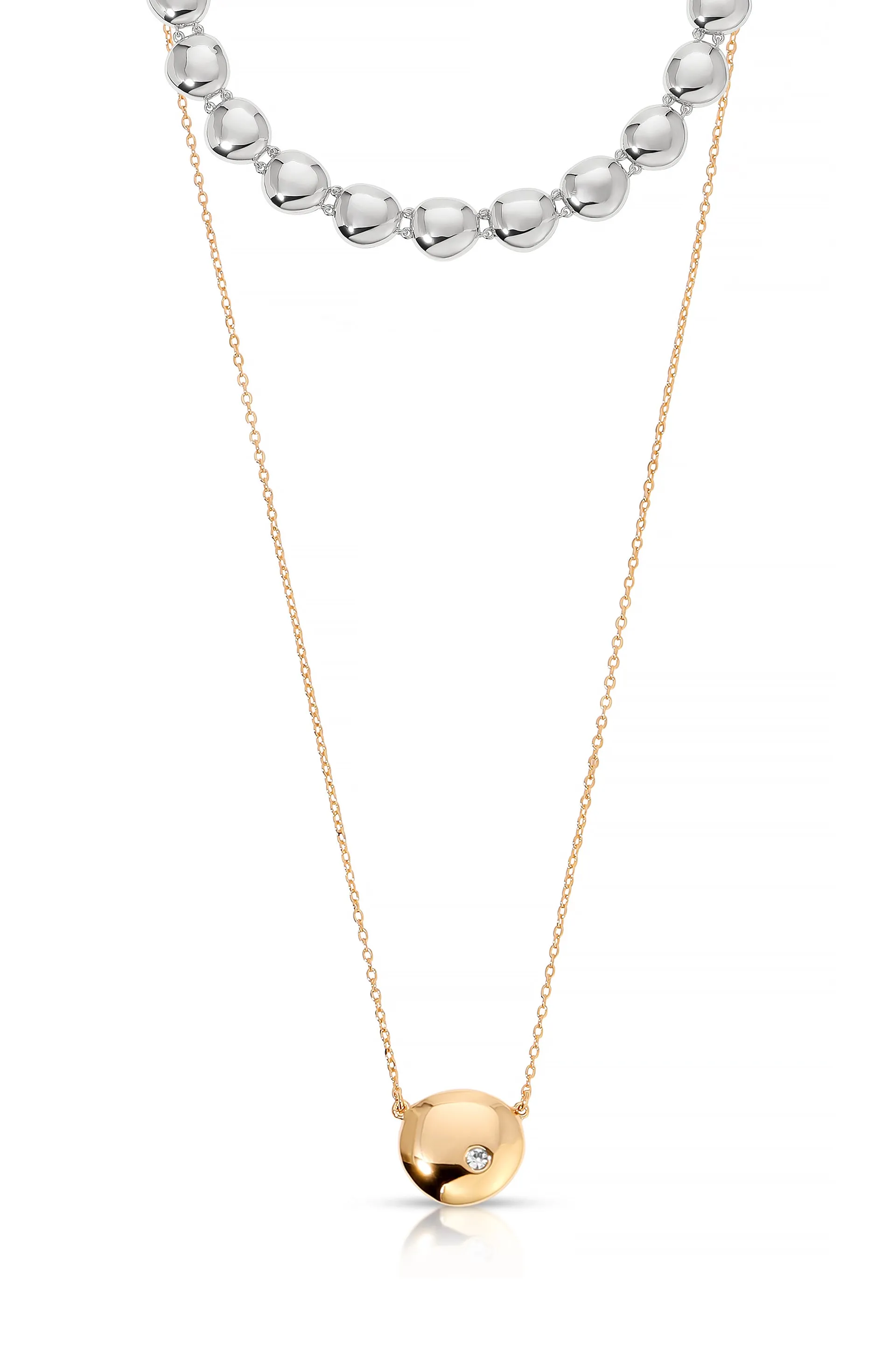 Pebble Choker + Pendant Necklace Set