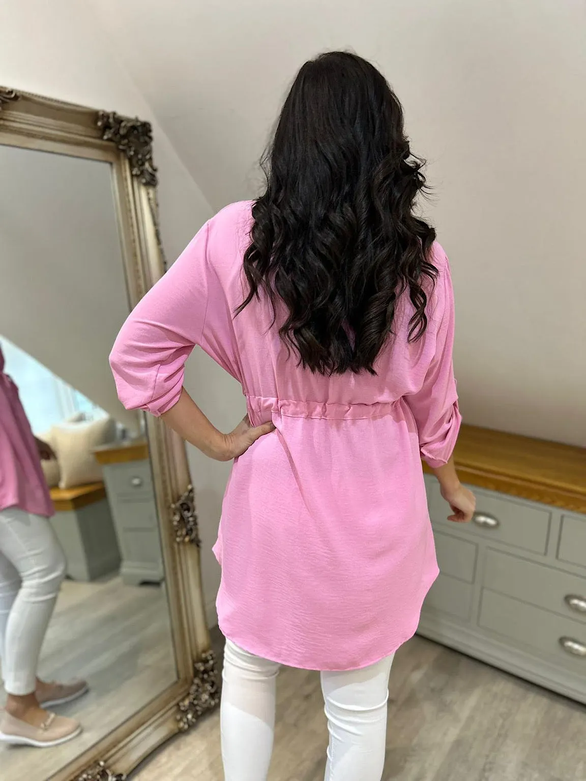 Pink Tie Waist Tunic Rosie