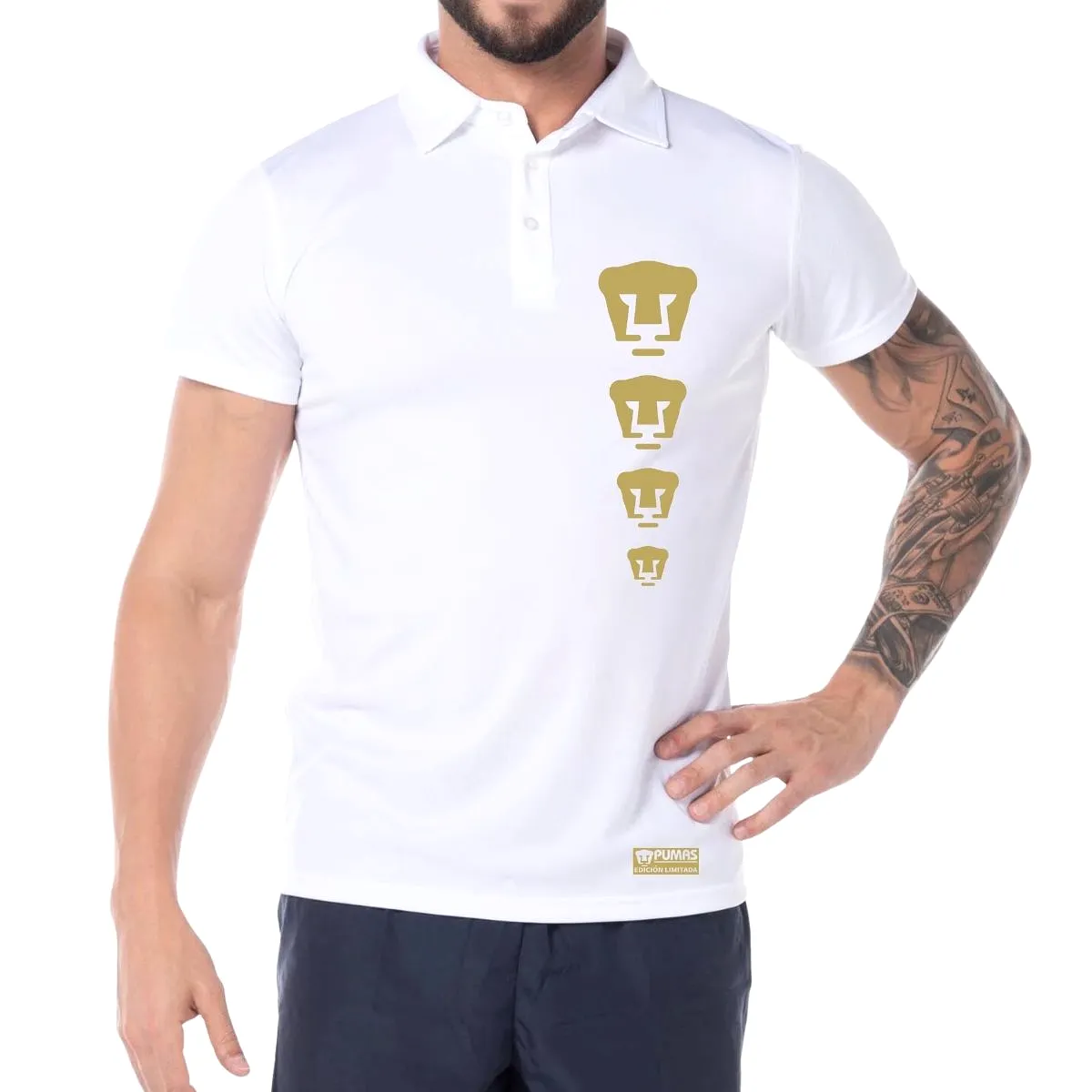 Playera Tipo Polo Hombre Pumas UNAM Edición Limitada 3 Vinil