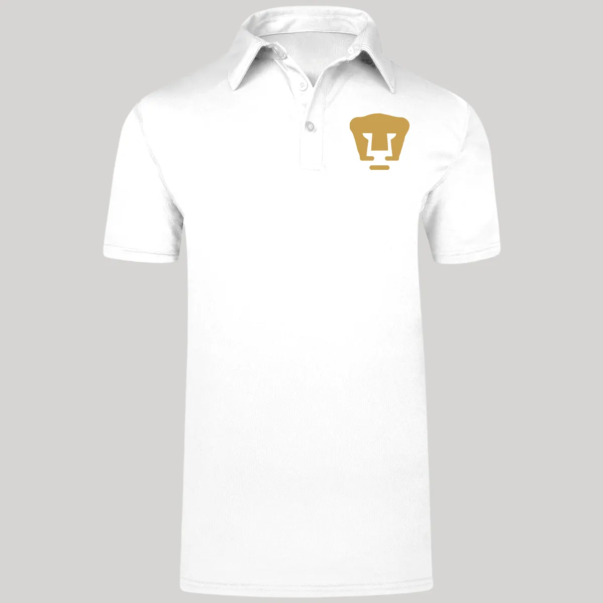 Playera Tipo Polo Hombre Pumas UNAM Logo Dorado