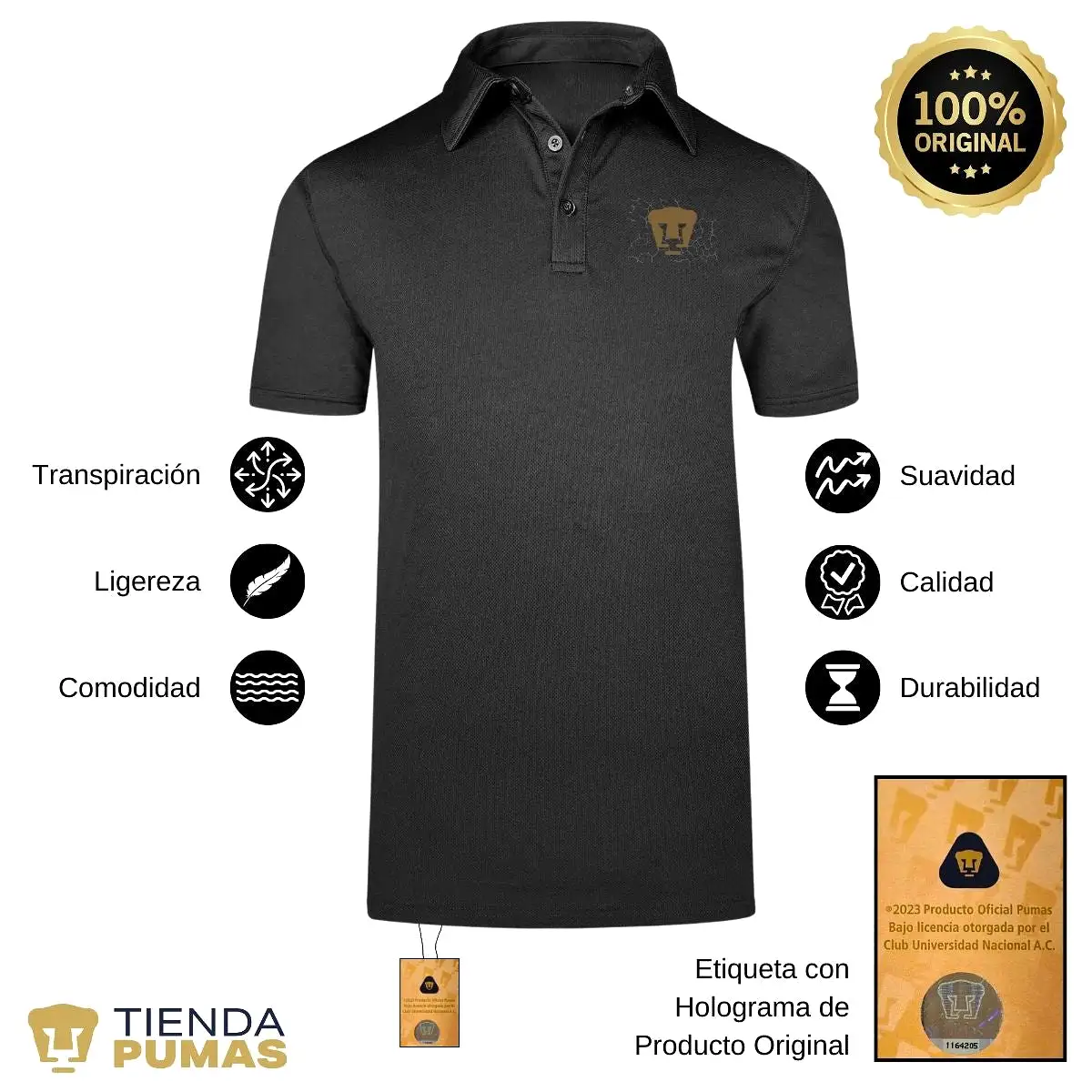 Playera Tipo Polo Hombre Pumas UNAM