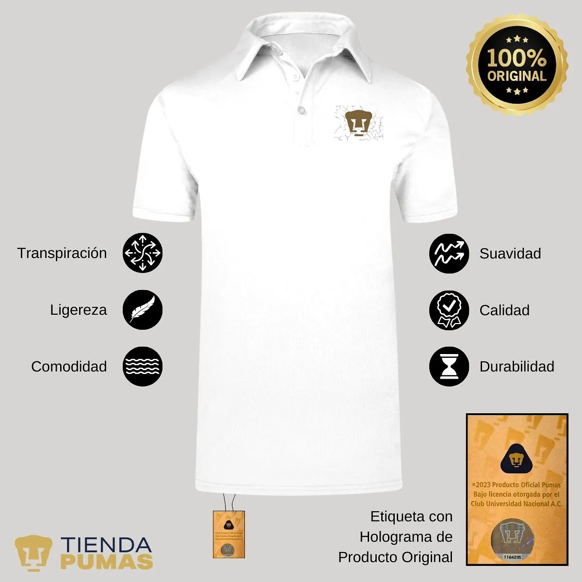 Playera Tipo Polo Hombre Pumas UNAM