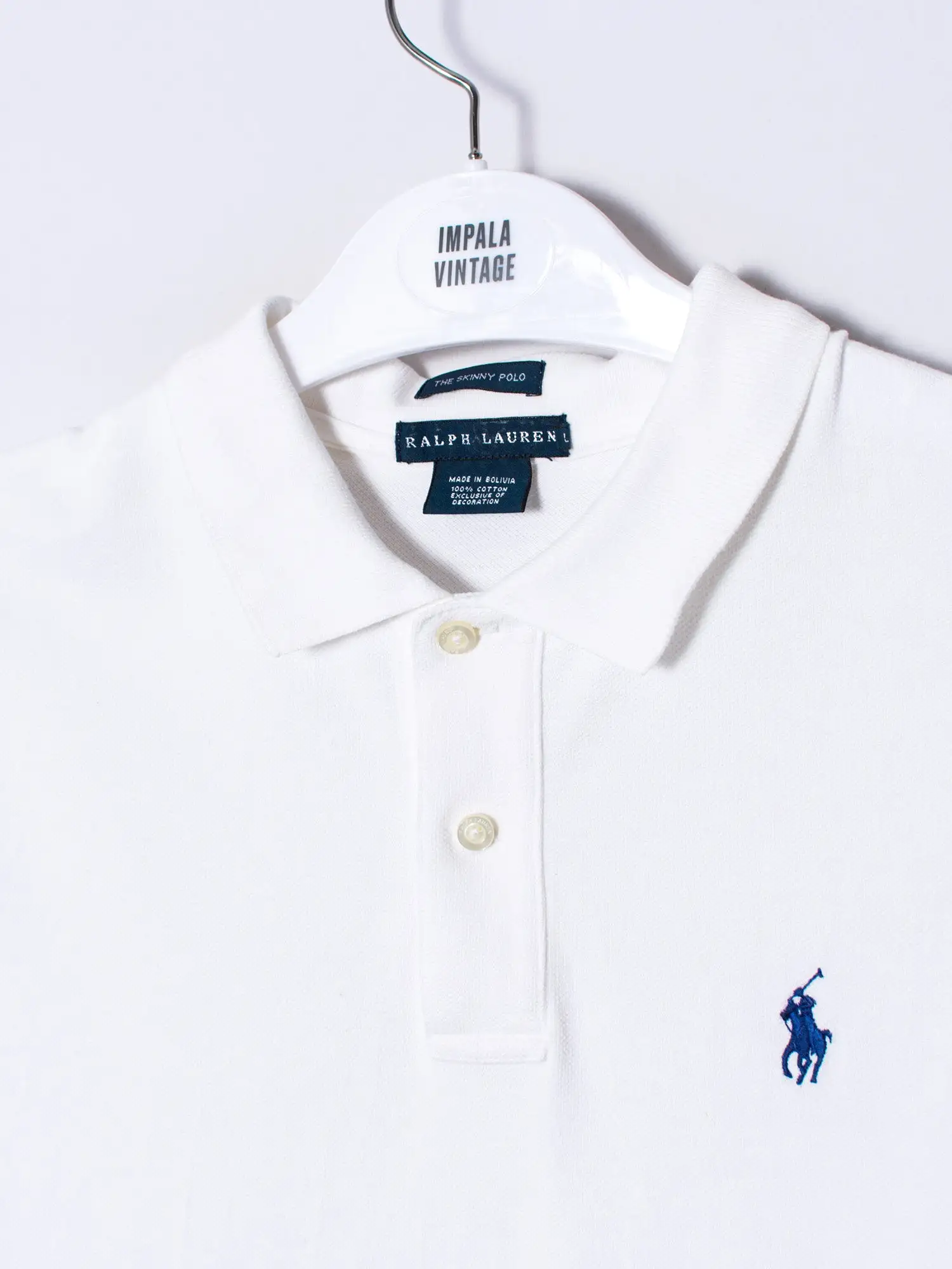 Polo Ralph Lauren Skinny White Poloshirt