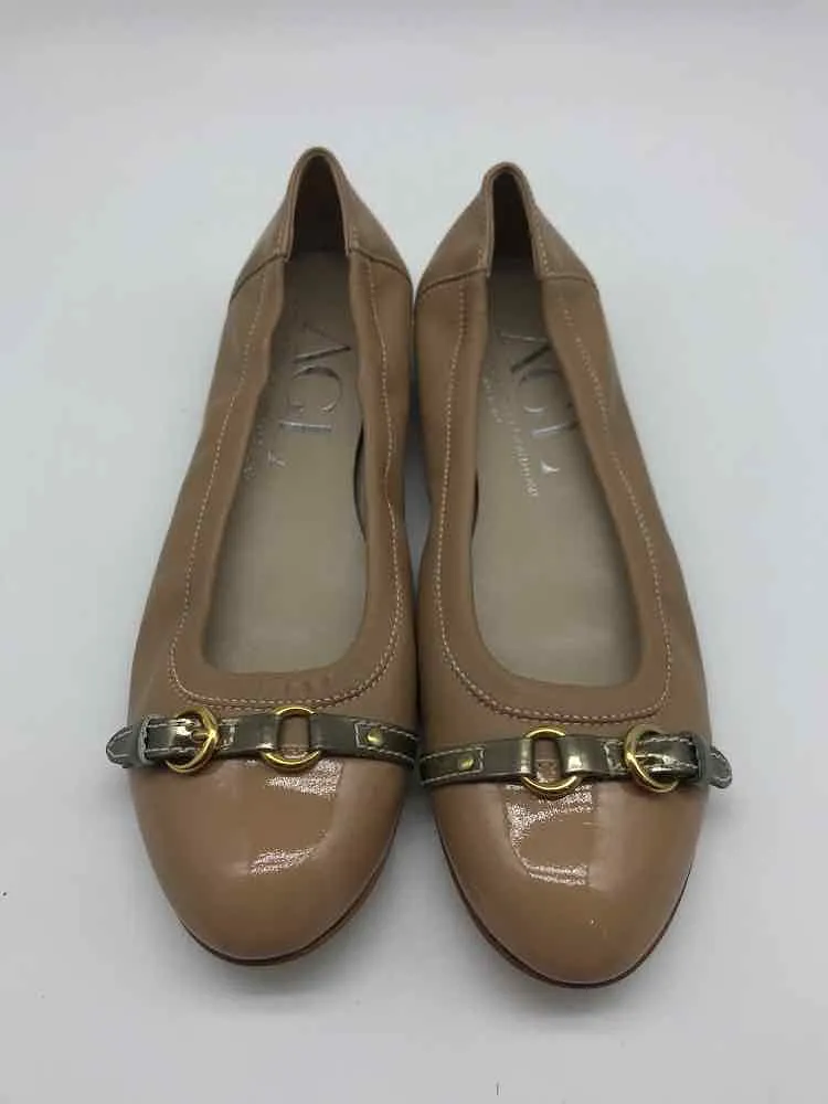 Pre-Owned AGL Tan Size 38.5 Ballet Flats