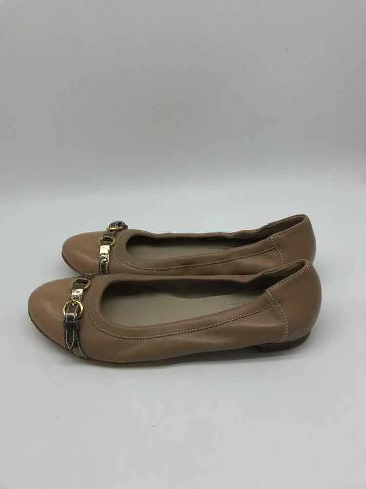 Pre-Owned AGL Tan Size 38.5 Ballet Flats