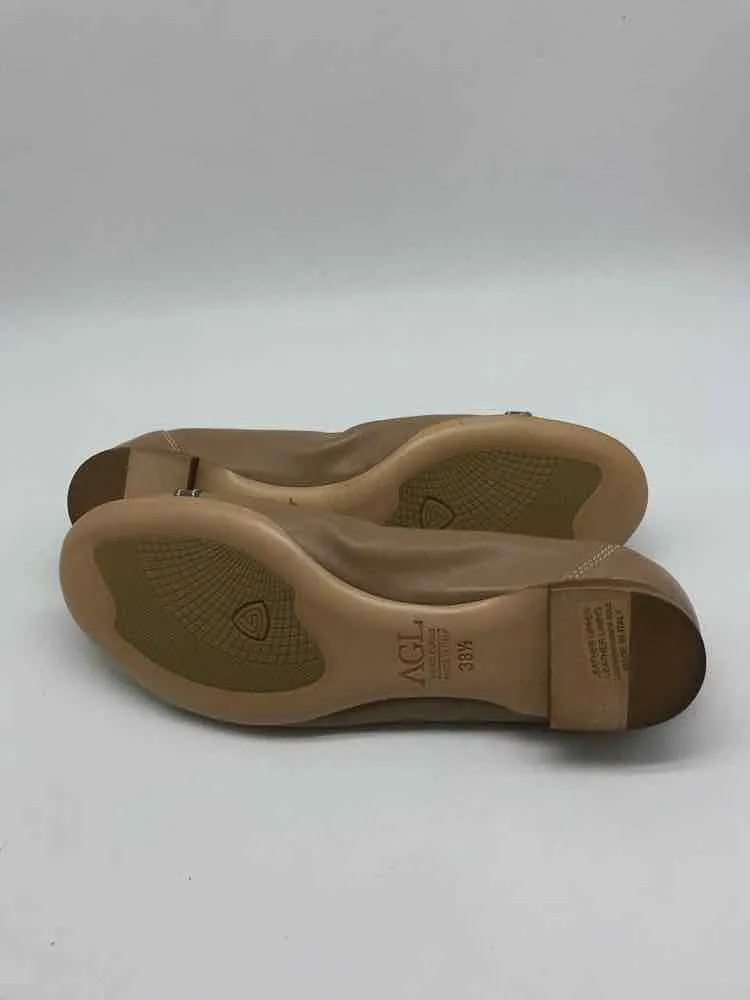 Pre-Owned AGL Tan Size 38.5 Ballet Flats