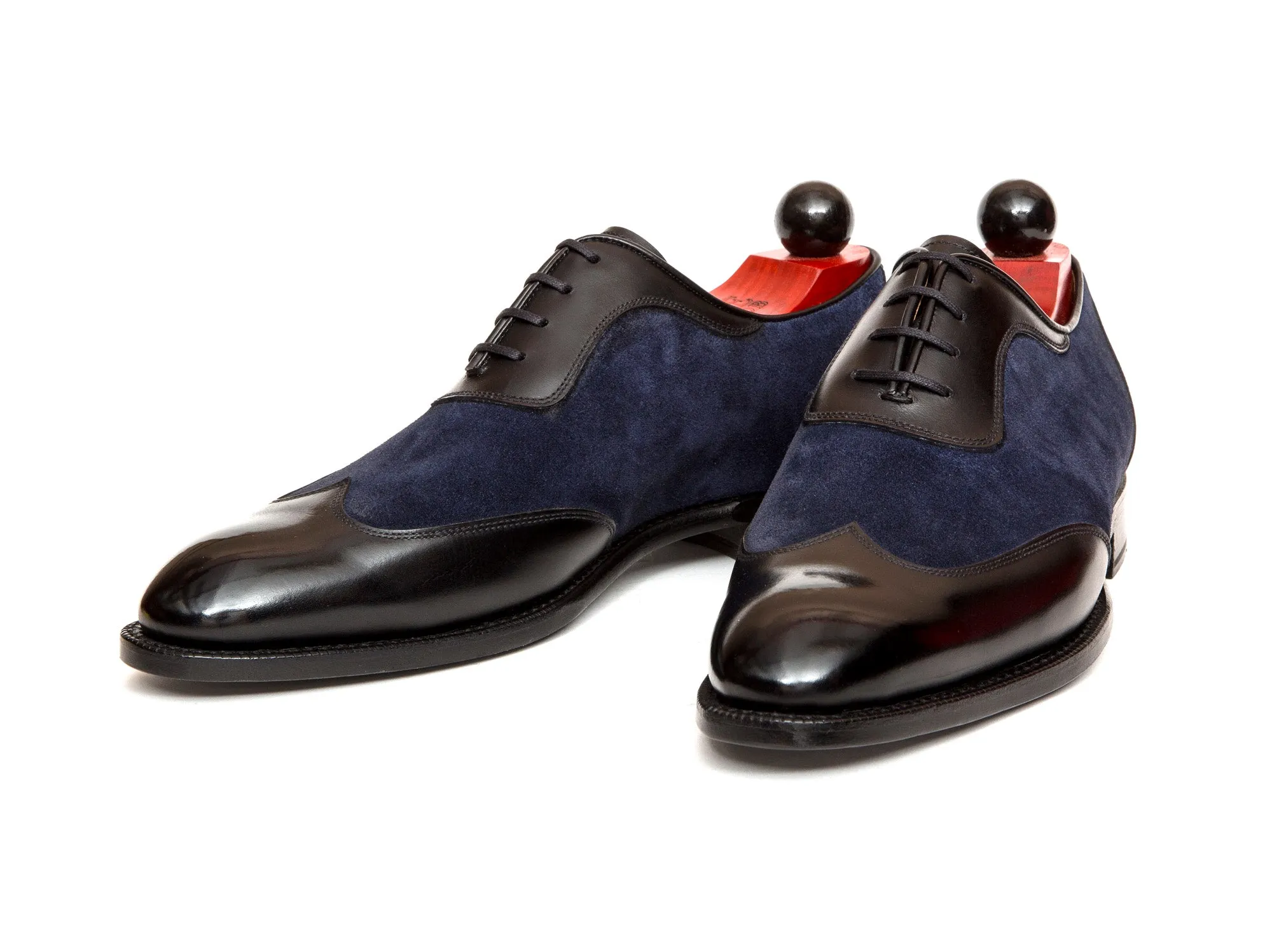 Rainier - MTO - Black Calf / Dark Blue Suede - NGT Last - Single Leather Sole