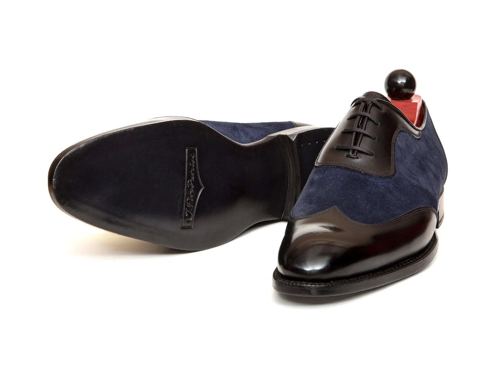 Rainier - MTO - Black Calf / Dark Blue Suede - NGT Last - Single Leather Sole