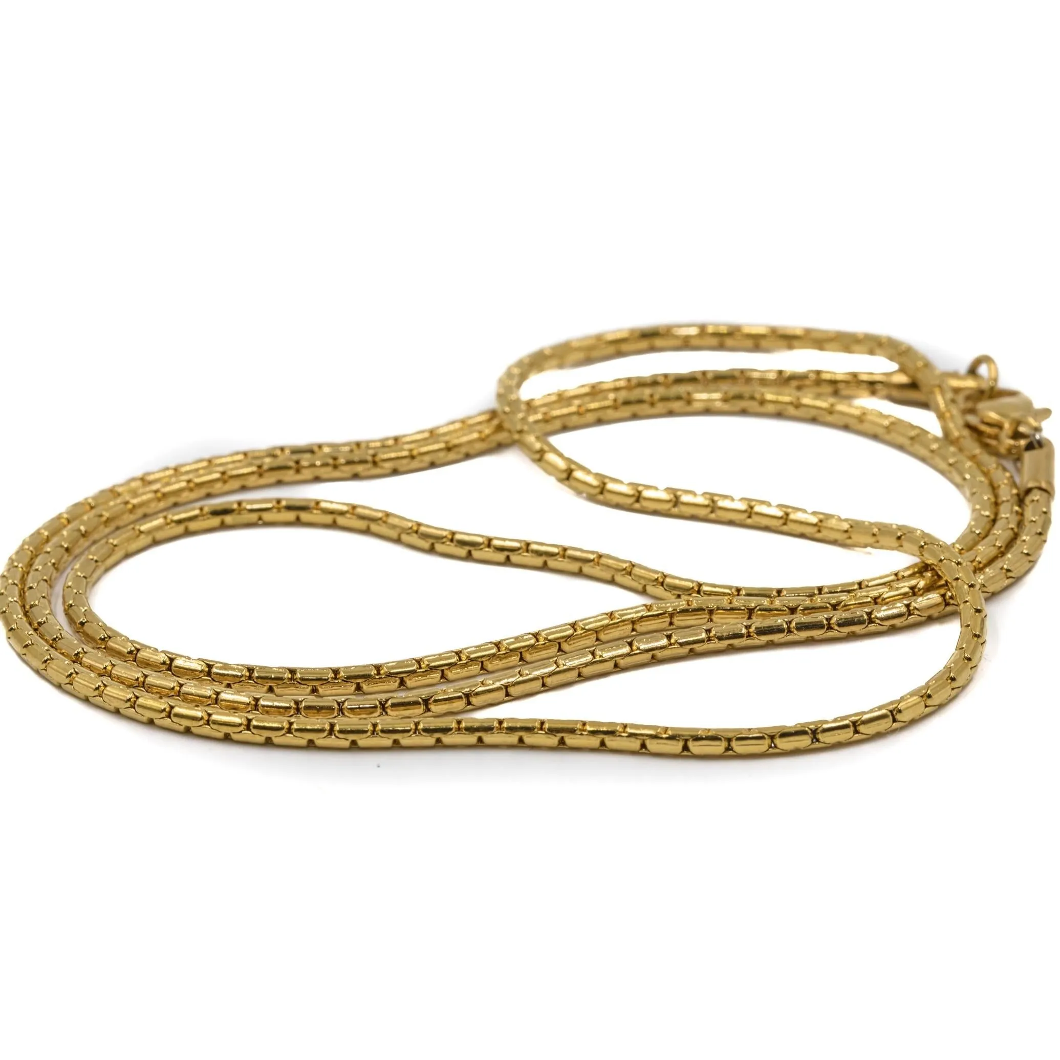 Replacement Chain 18K Gold Plated 14mm Golden Gilt Necklace