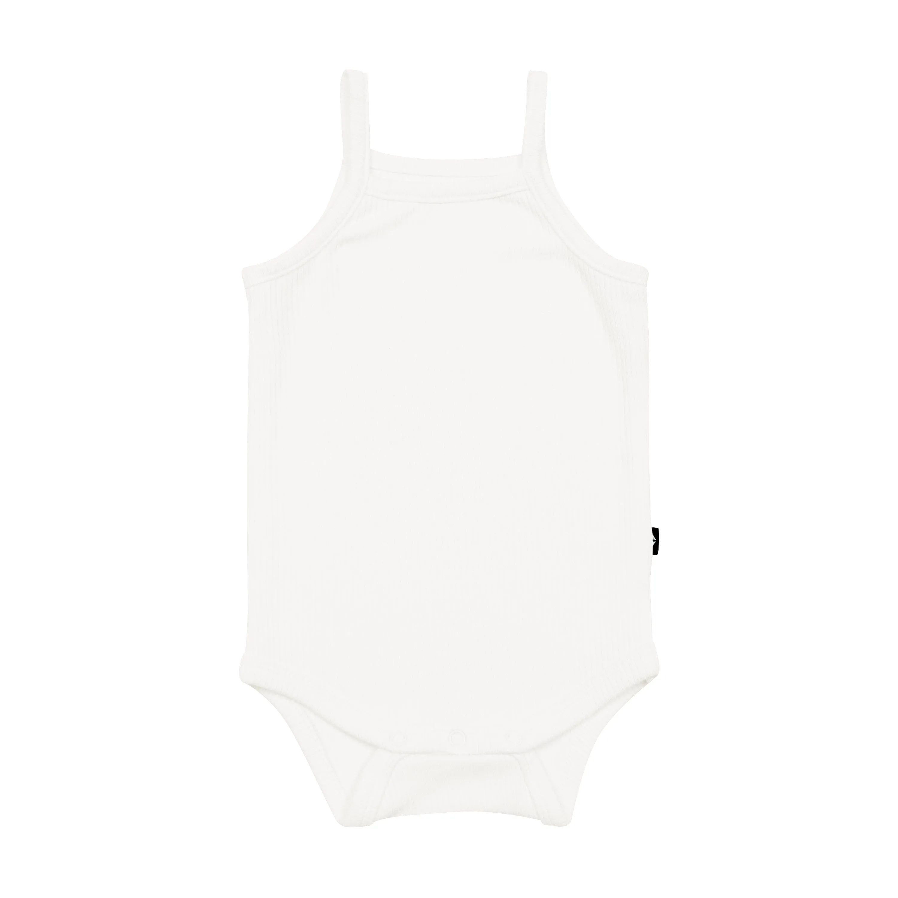 Ribbed Spaghetti Strap Bodysuit in Cloud