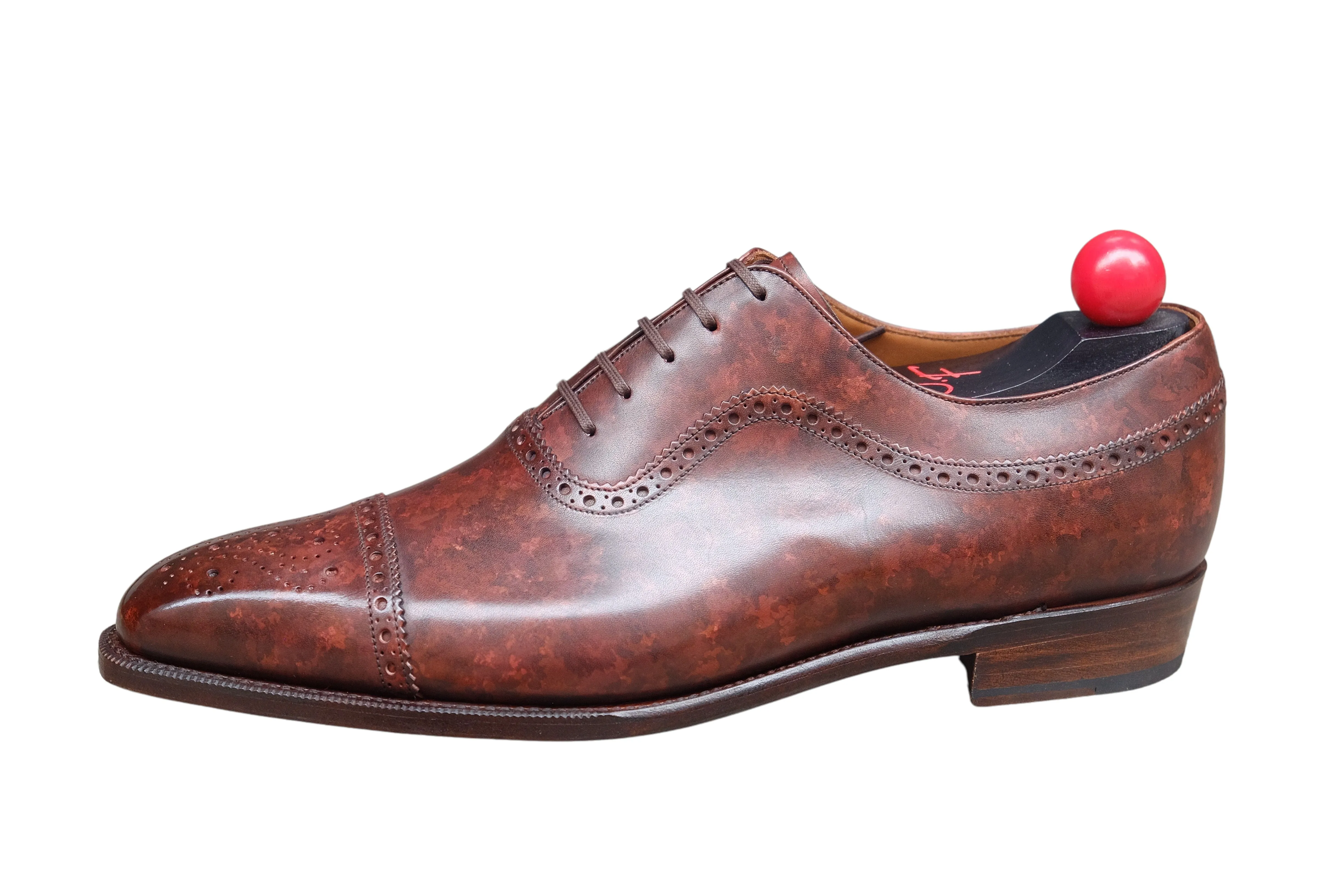 Riviera - MTO - Walnut Marble Patina - MGF Last - Single Leather Sole