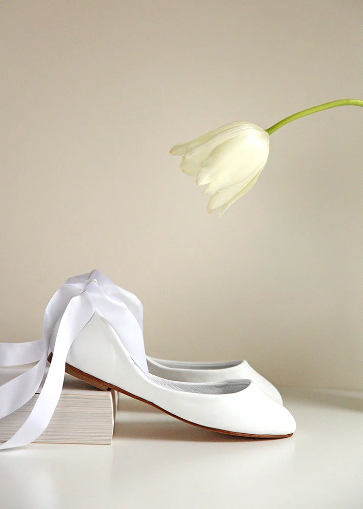 SIENNA BALLET FLATS – LILY WHITE