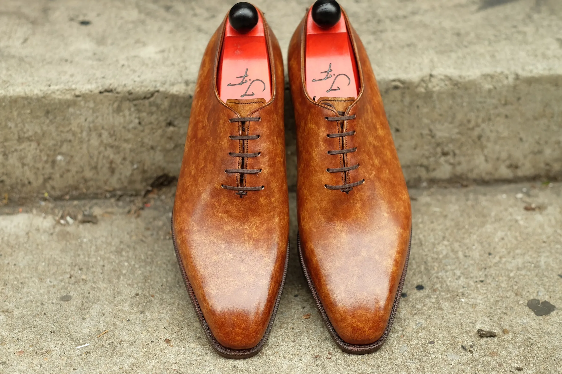 Skyway - MTO - Gold Marble Patina - LPB Last - Single Leather Sole