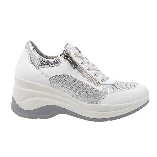 SNEAKERS IGI&CO DONNA PELLE/TESSUTO LAMINATO BIANCO 5655700