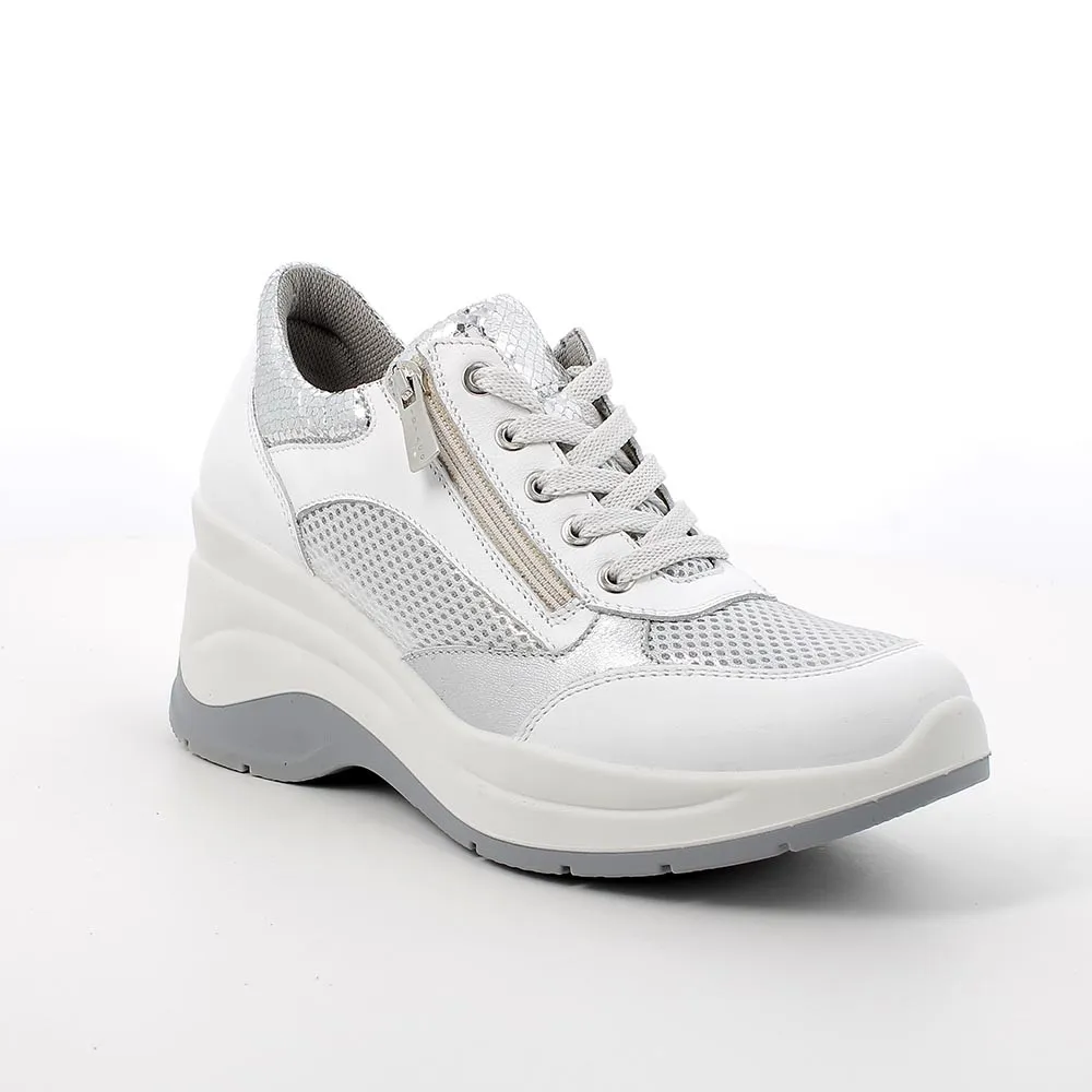 SNEAKERS IGI&CO DONNA PELLE/TESSUTO LAMINATO BIANCO 5655700