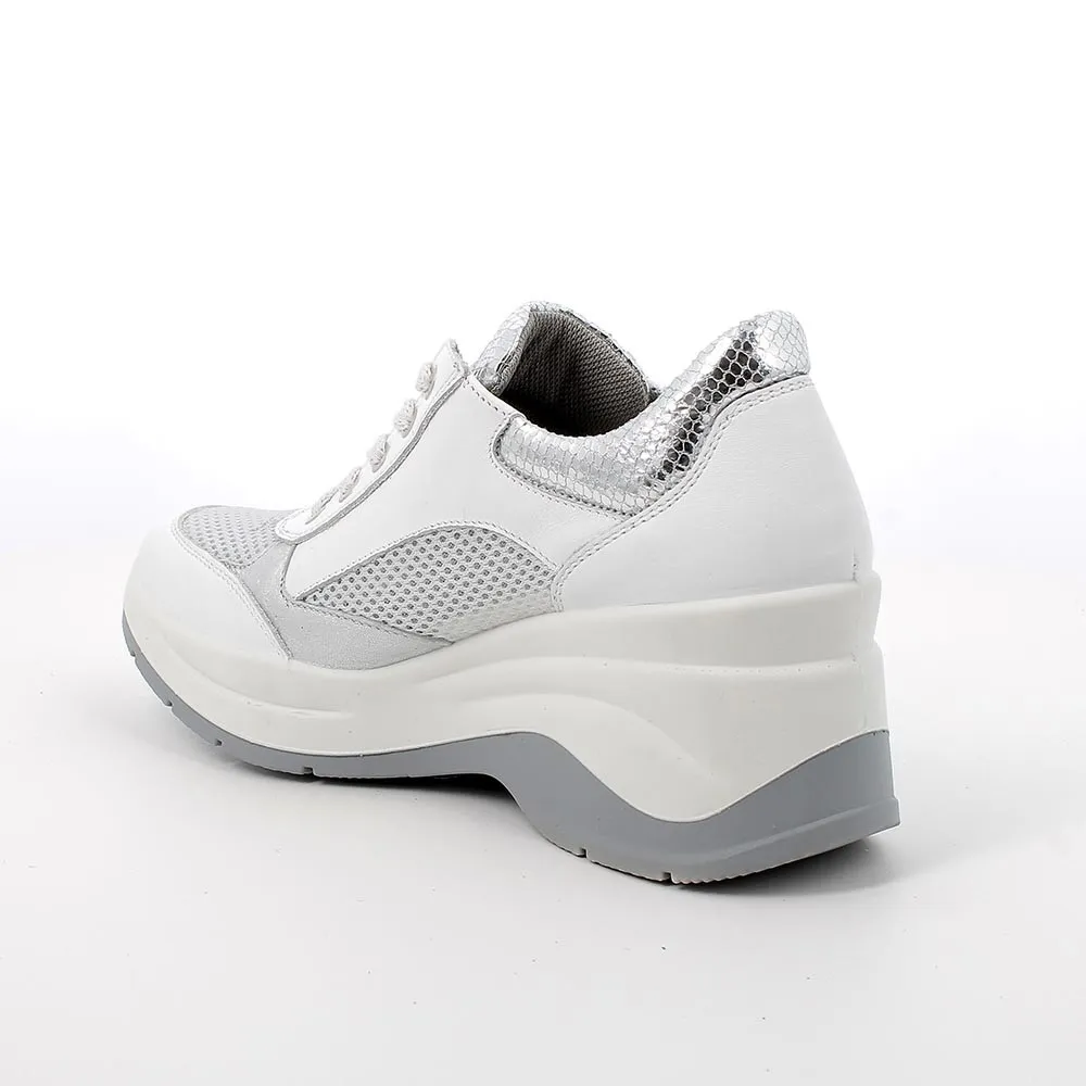 SNEAKERS IGI&CO DONNA PELLE/TESSUTO LAMINATO BIANCO 5655700