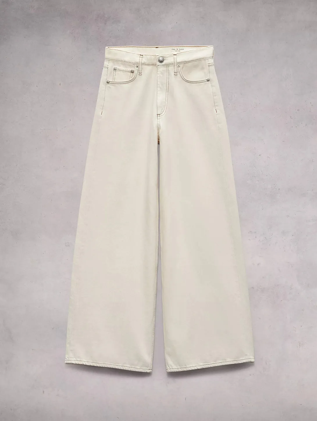 Sofie Ankle Wide Leg Jean - Ecru