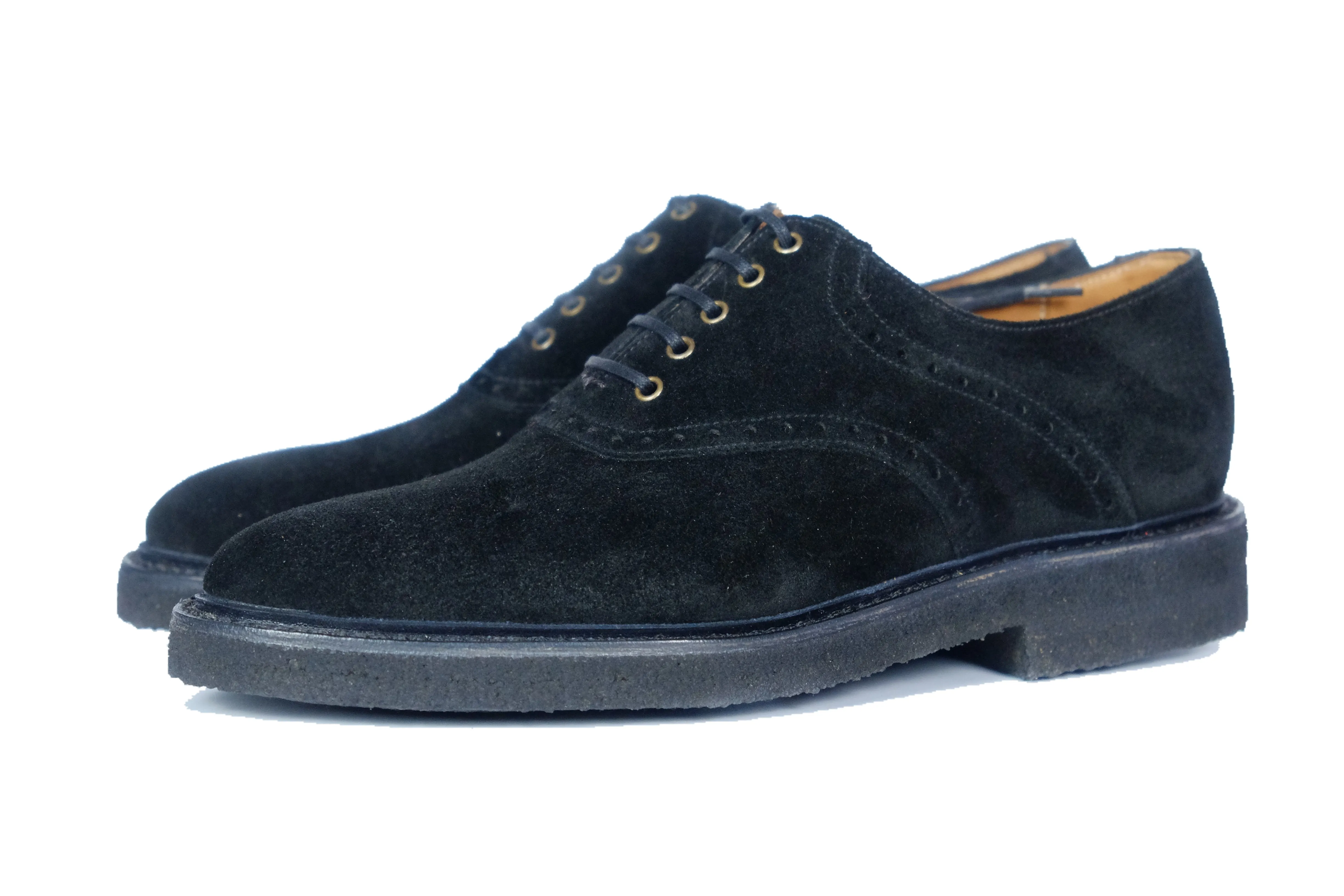 Stefano Redux - MTO - Black Suede / Brass Eyelets - TMG Last - Storm Welt - Black Crepe Sole