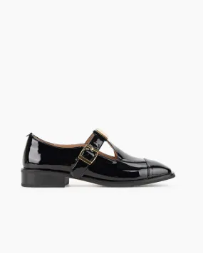 T-Strap Patent Leather Mary Jane Loafers