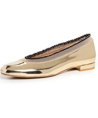 Ulla Johnson Elise Ruffle Ballet Flats Light Gold 37