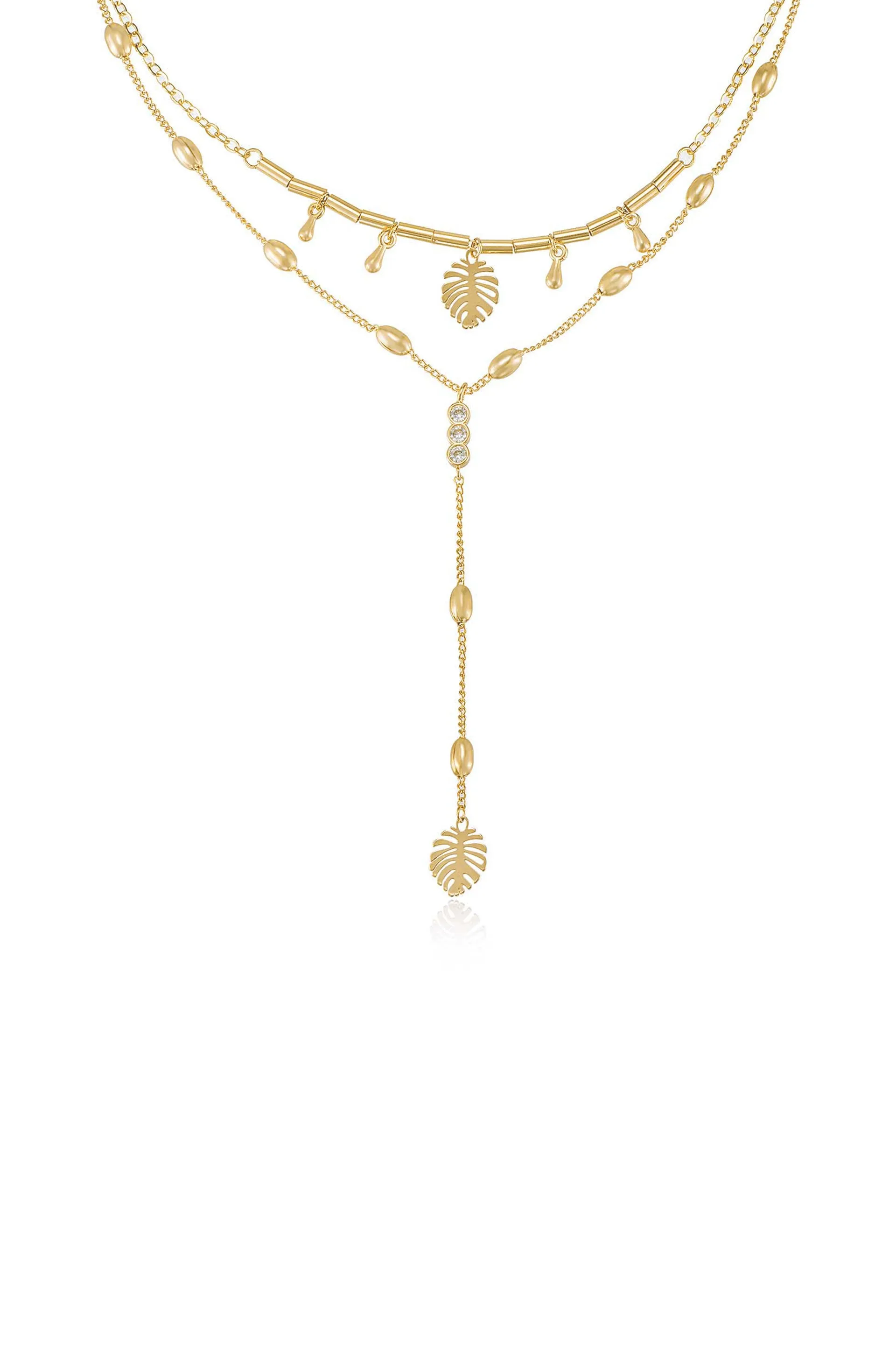 Under the Palms Layered Lariat Necklace