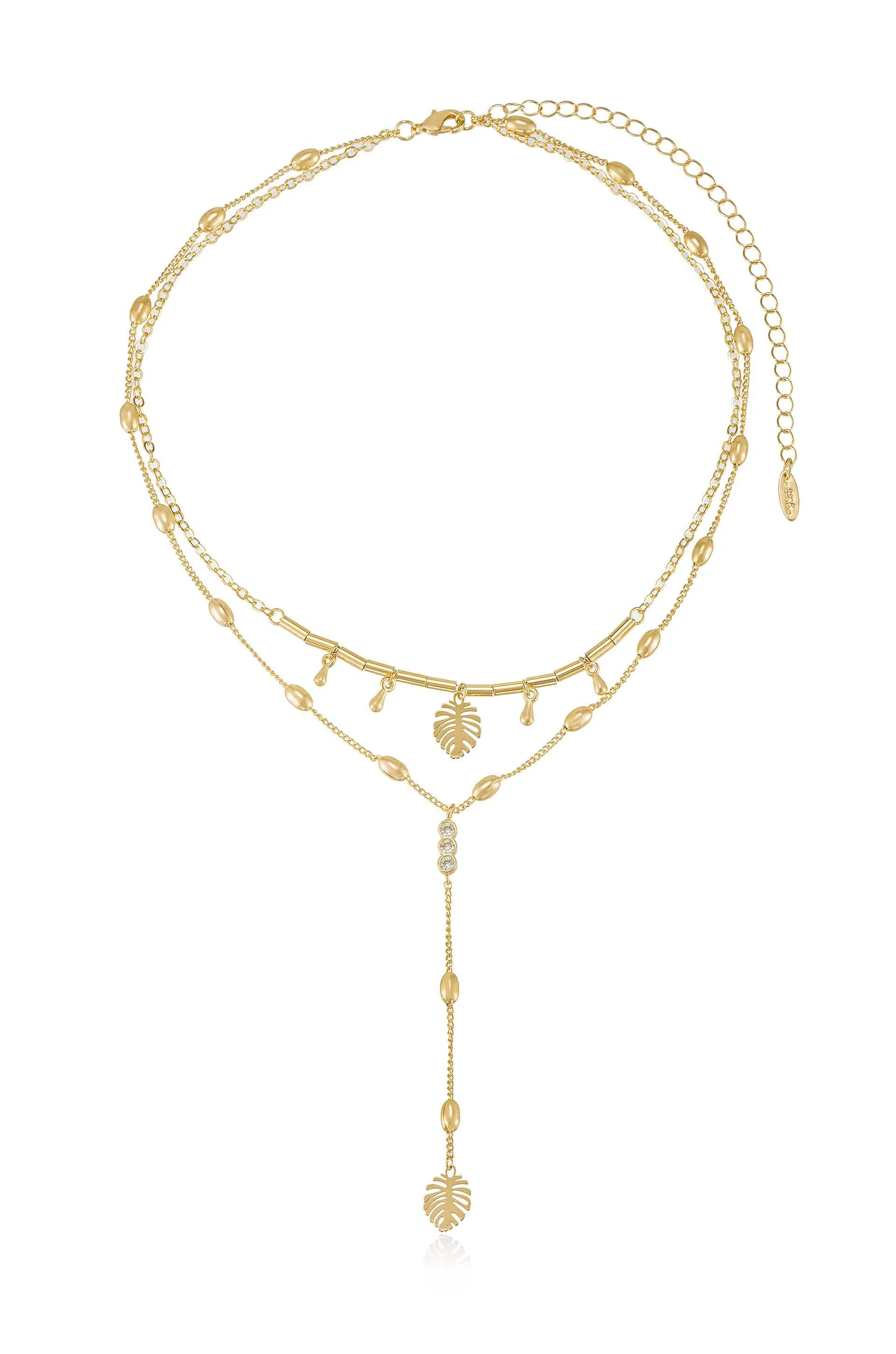 Under the Palms Layered Lariat Necklace