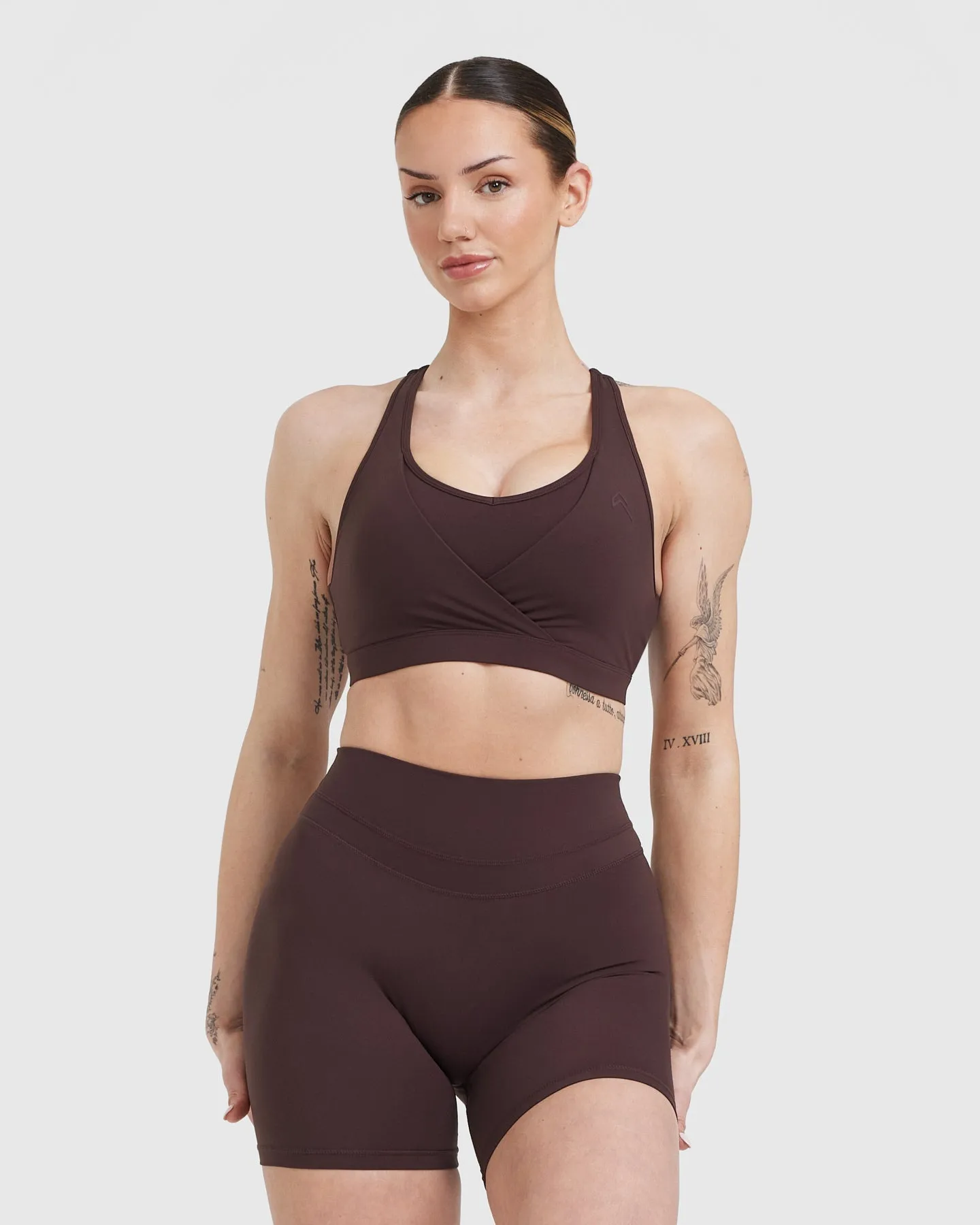 Unified Layered Sports Bra | Plum Brown