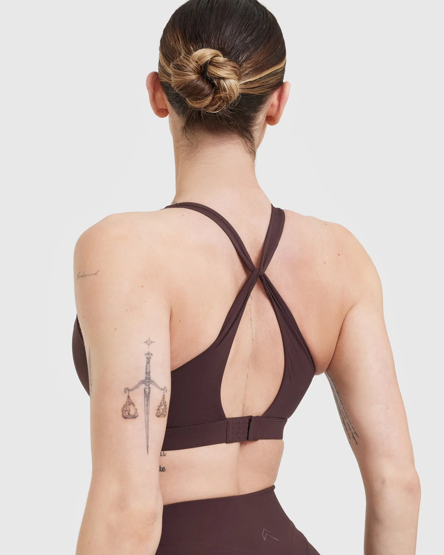 Unified Layered Sports Bra | Plum Brown