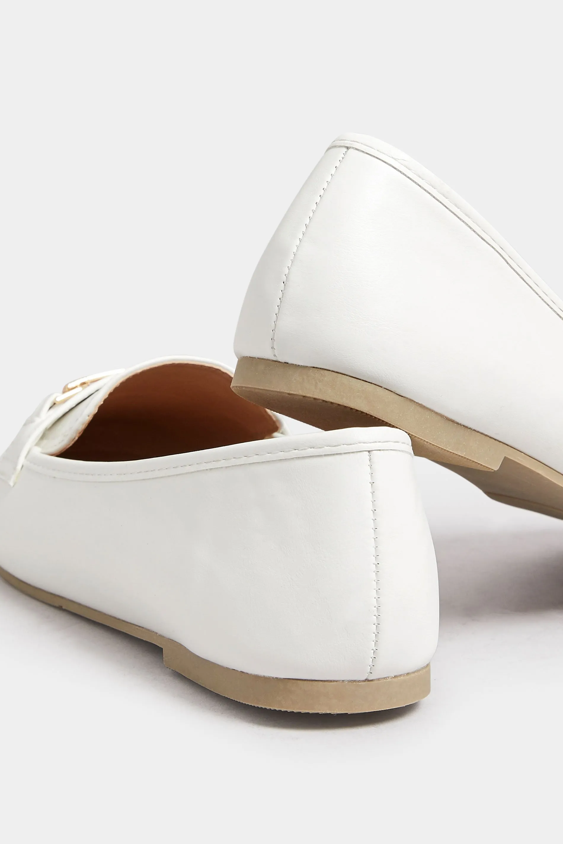 White Buckle Loafers In Extra Wide EEE Fit