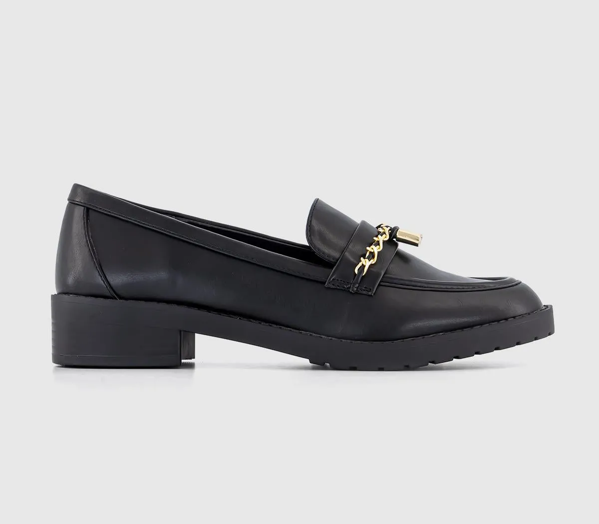 Womens Office Fizz Hardware Penny Loafers Black